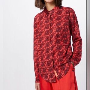 Scotch & Soda|| Red Floral Button Down, Size Small, Worn Once